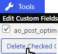 Edit custom fields 플러그인 활용 삭제 순서